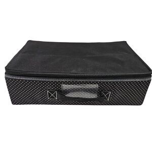 Creative Memories Tool Organizer Black Pink Storage Tote Adjustable Dividers